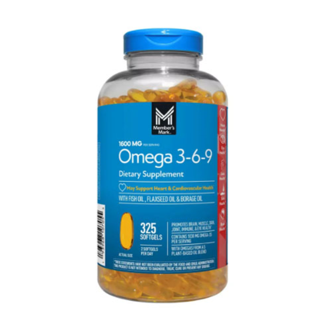 Viên Uống Dầu Cá Omega 3 6 9 Mỹ Supports Heart Health 325 Viên