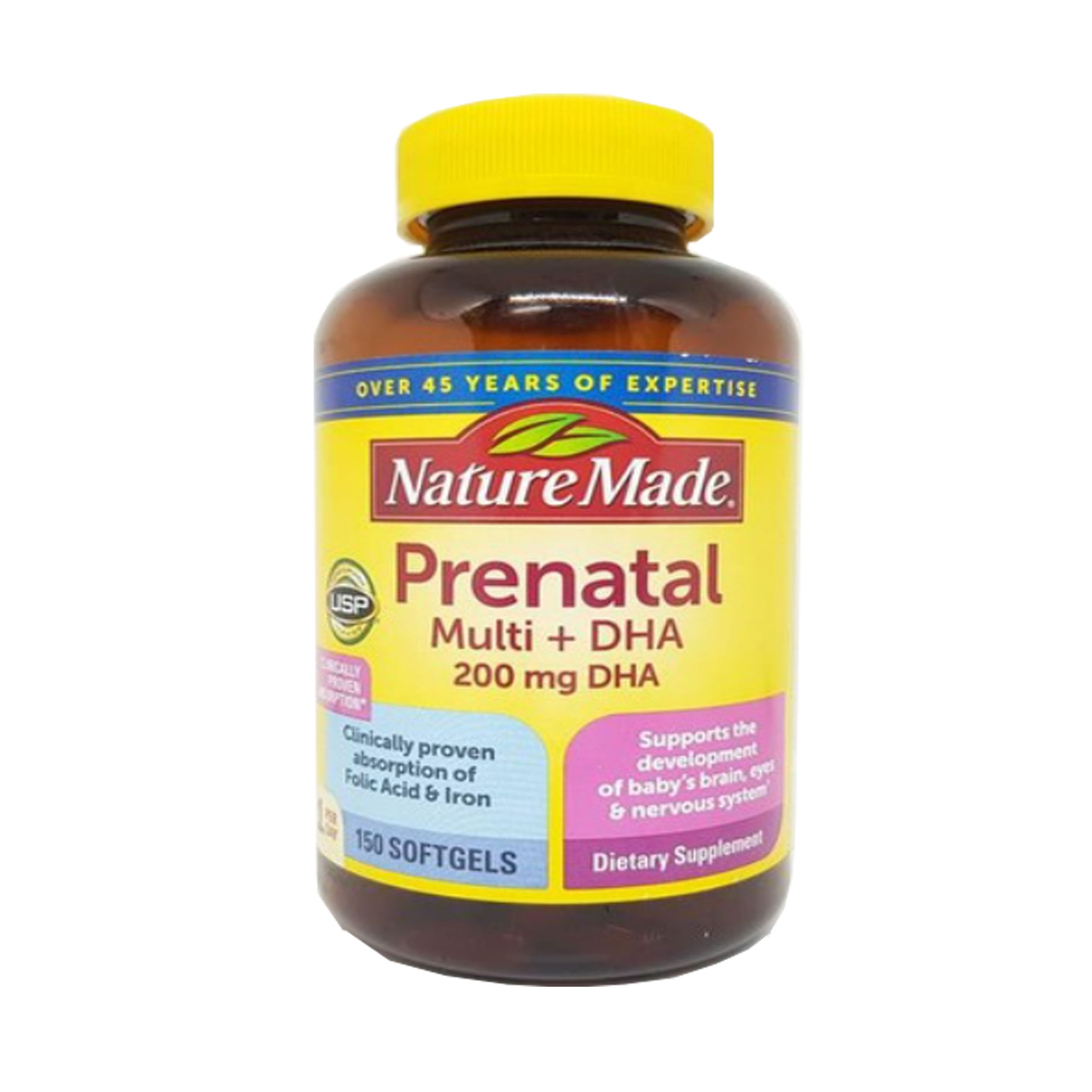 Thuốc Bổ Bầu Nature Made Prenatal Multi + DHA 200mg Của Mỹ